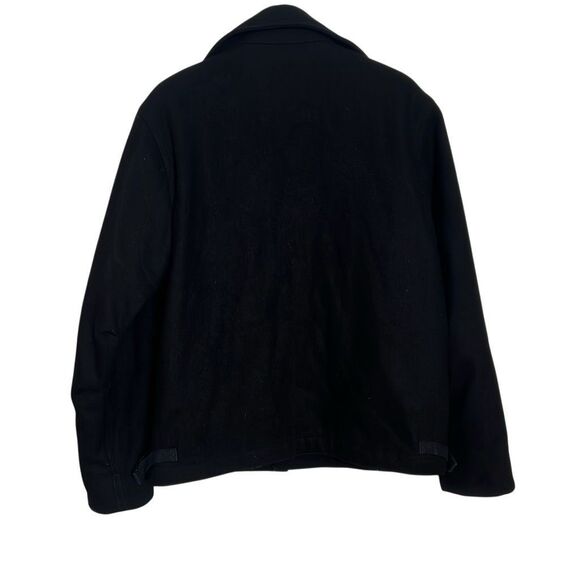 Old Navy Wool Blend Zip Button Front Collared Lined Coat Jacket Black Size M - Picture 7 of 7